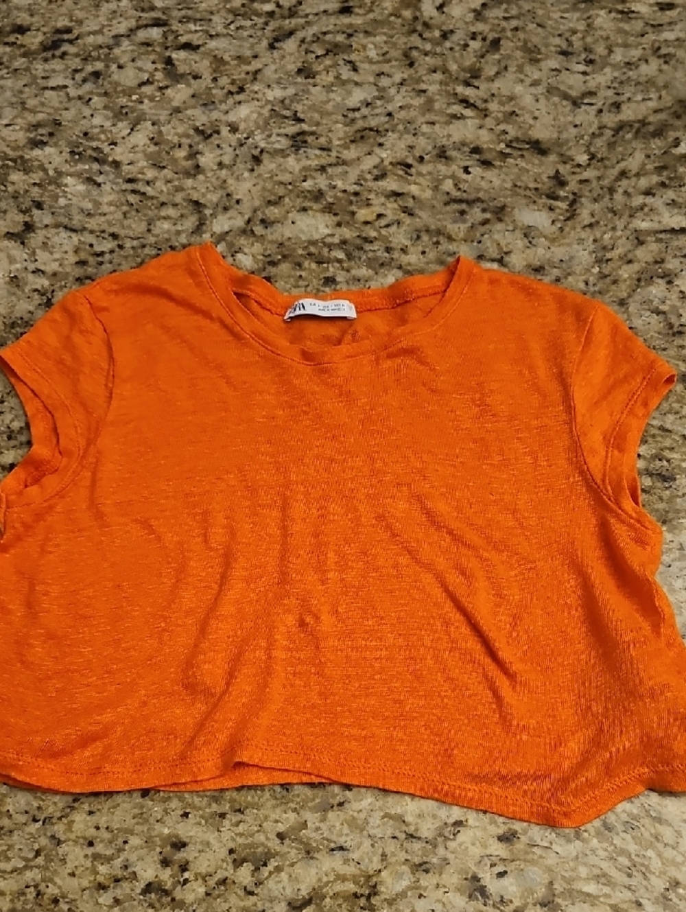 Zara Orange Crop Top - Picture 7 of 7